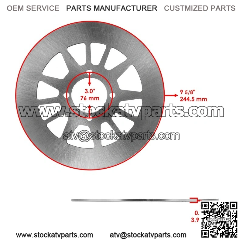For Yamaha Raptor 700 YFM700R 2006 2007 2008 Front Rear Brake Disc Rotor With Pads - Image 2