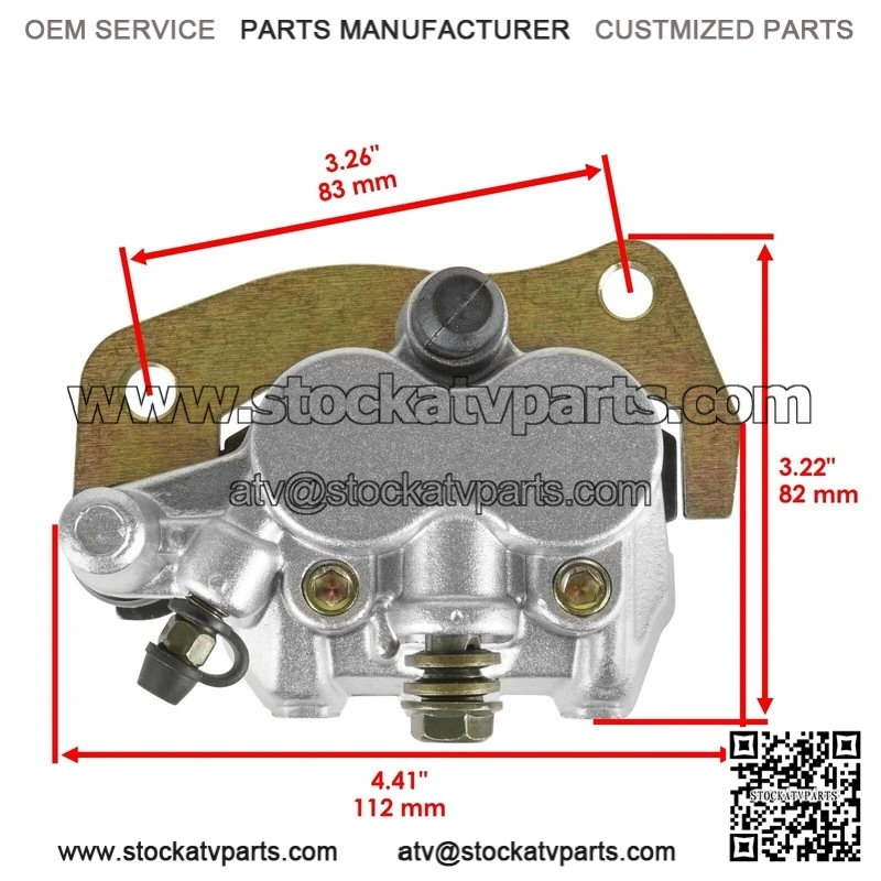 For Yamaha Rhino 700 YXR700 4X4 08-13 Front Rear Brake Caliper Disc Rotor With Pad - Image 2