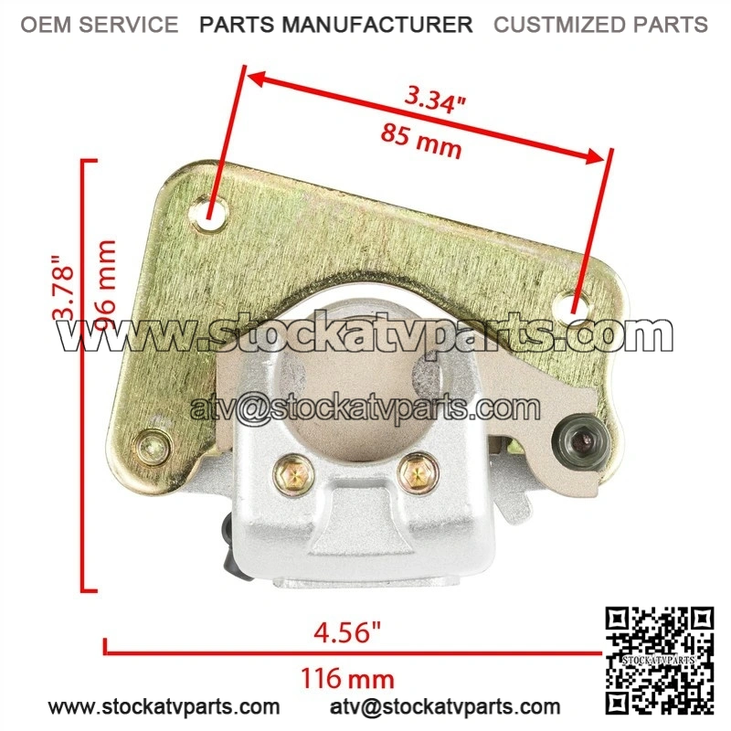 Fits Polaris Sportsman 500 4x4 1998-2002 Rear Brake Caliper With Disc Rotor With Pads - Image 2