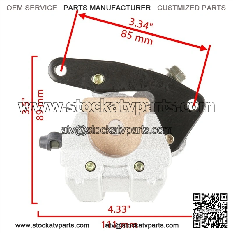 Fits Polaris Sportsman 500 4x4 1998-2002 Rear Brake Caliper With Disc Rotor With Pads - Image 3