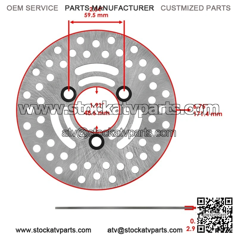 For Yamaha Rhino 700 YXR700 4X4 2008-13 Front Left Right Brake Caliper Disc Pads - Image 3
