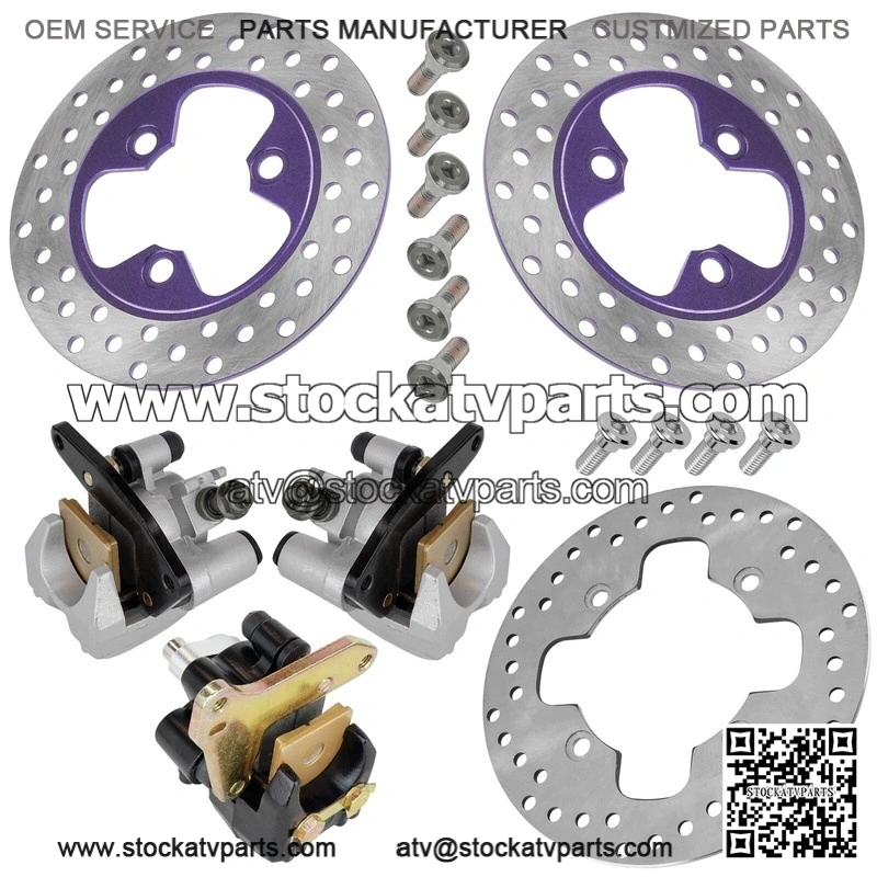 For Yamaha Viking 700 YXM700 2014-26 Front Rh Lh Brake Disc Rotor With Bolt and Pads