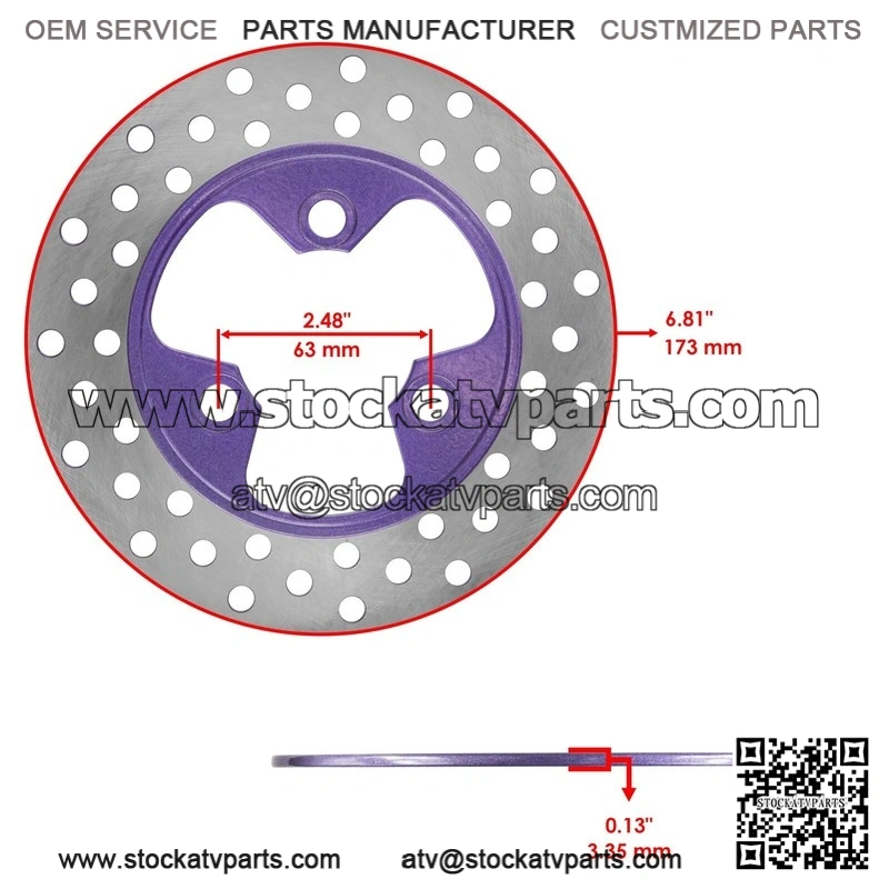 For Yamaha Viking 700 YXM700 2014-26 Front Rh Lh Brake Disc Rotor With Bolt and Pads - Image 2