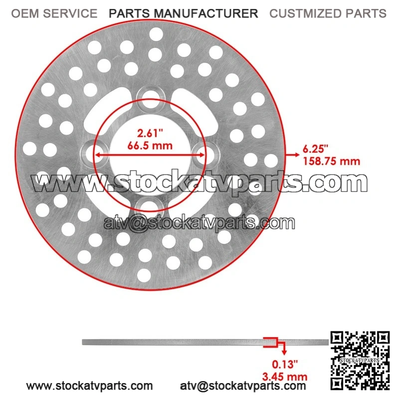 For Honda Fourtrax 400 TRX400EX 1999-04 Rear and Front Brake Disc With Bolt and Caliper - Image 3