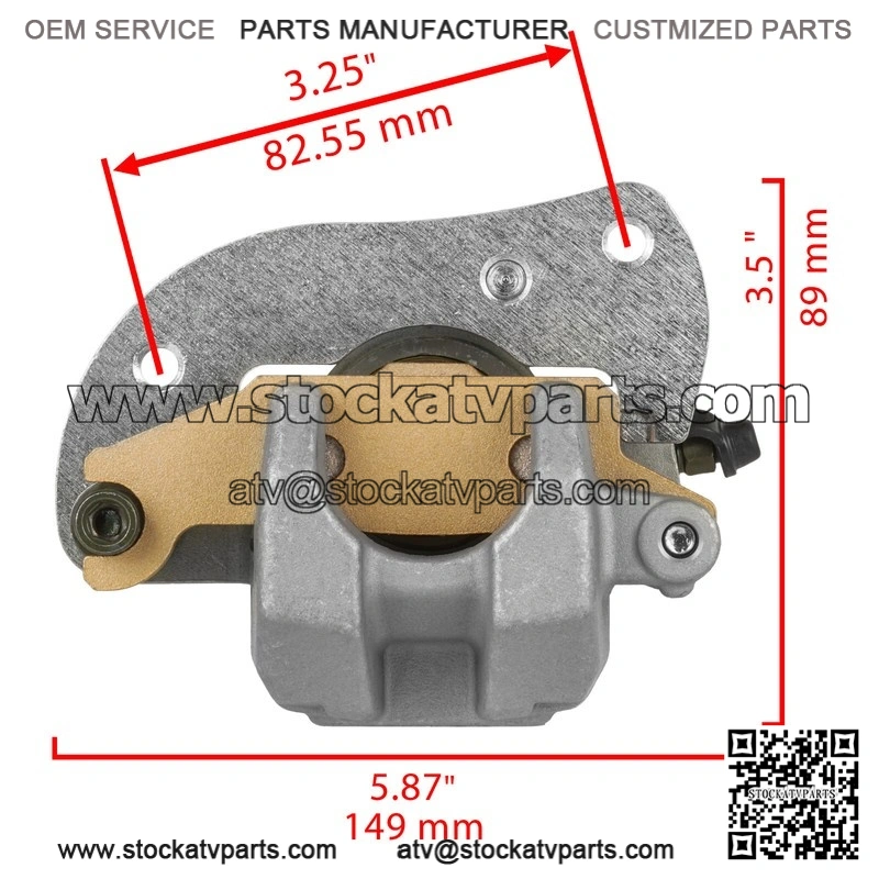 For Yamaha Raptor 700 700R YFM700R 2006-12 Front Left Right Brake Caliper With Disc - Image 2