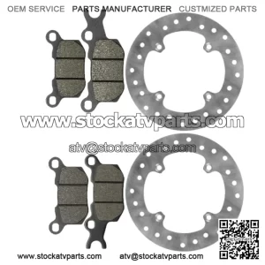 For Can-Am Traxter HD5 HD8 HD10 2015-2023 Front and Rear Brake Disc with Pads