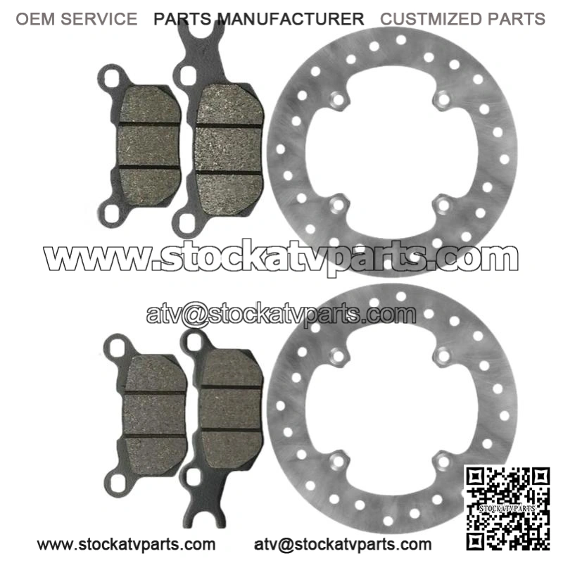 For Can-Am Traxter HD5 HD8 HD10 2015-2023 Front and Rear Brake Disc with Pads