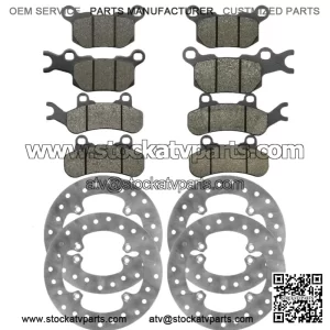 For Yamaha Rhino 660 YXR660 4X4 2004-07 Front Left Brake Caliper Disc Rotor Pads