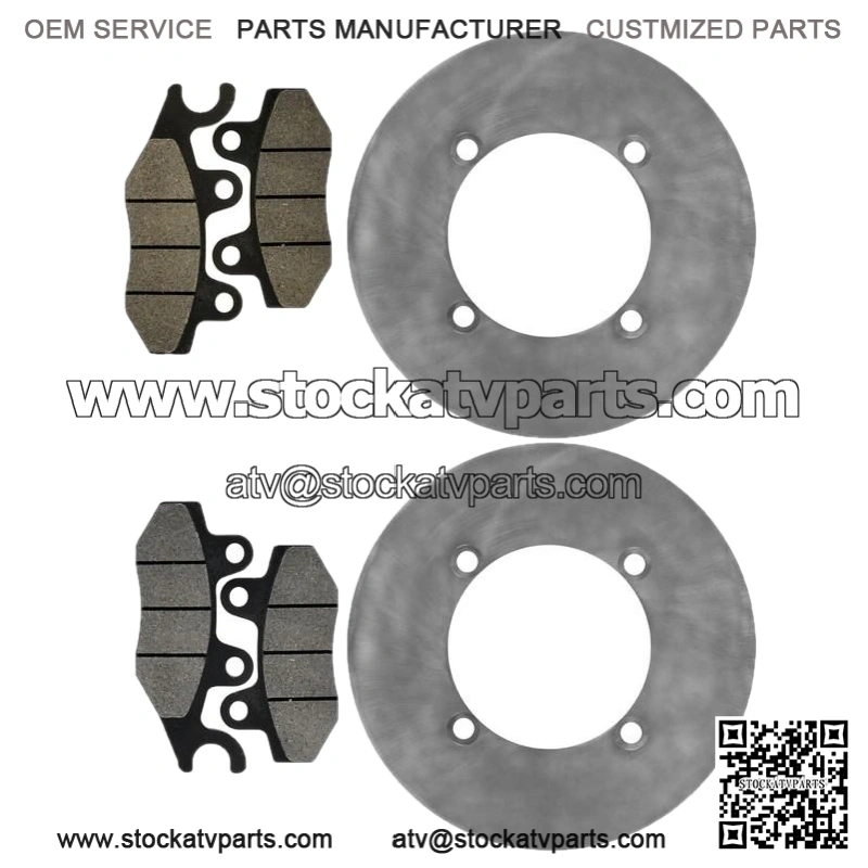 For Yamaha YXE70 YXE85 Wolverine X2 X4 XTR 16-25 Rear Brake Discs and Brake Pads