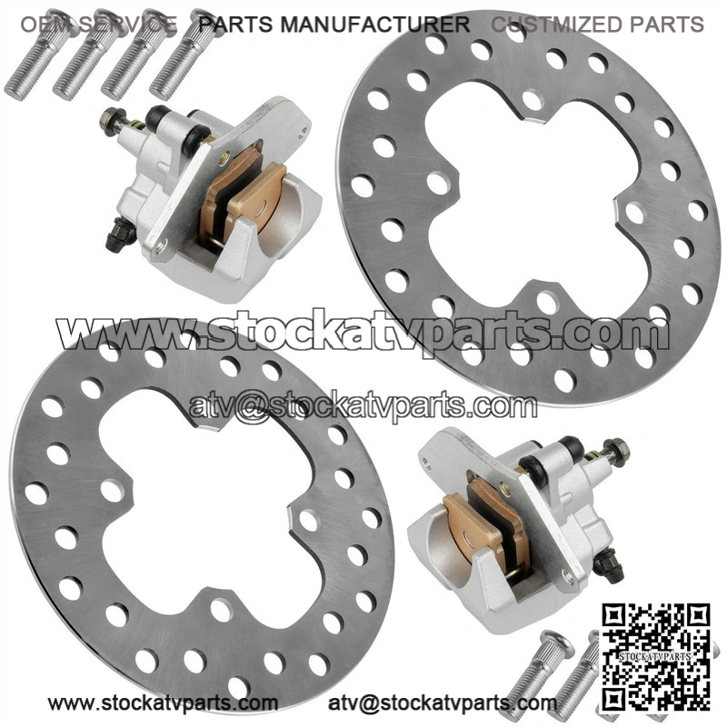 For Honda FourTrax Rancher TRX420FA 2014-2026 Front Brake Caliper With Disc and Studs