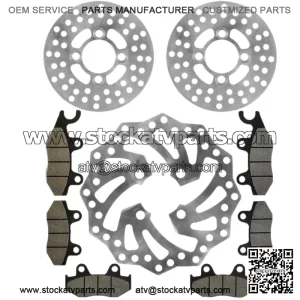 For Polaris RZR XP Turbo 2017-2021 5267607 2206231 Front Brake Disc Rotor With Pad