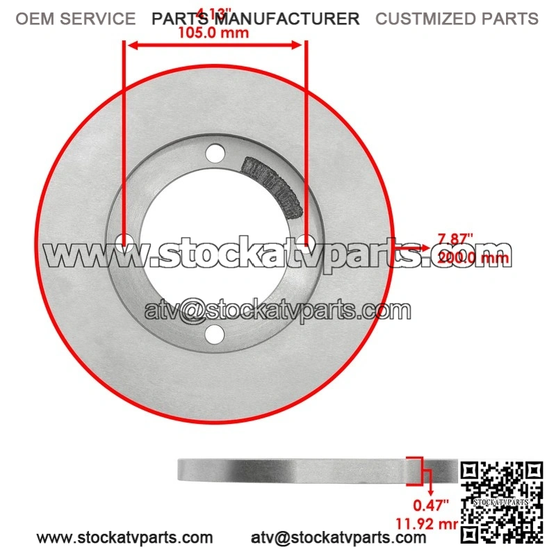 For Honda Pioneer 700 SXS700M2 14-26 / 45251HL3A00 Front Brake Pads and Brake Disc - Image 2