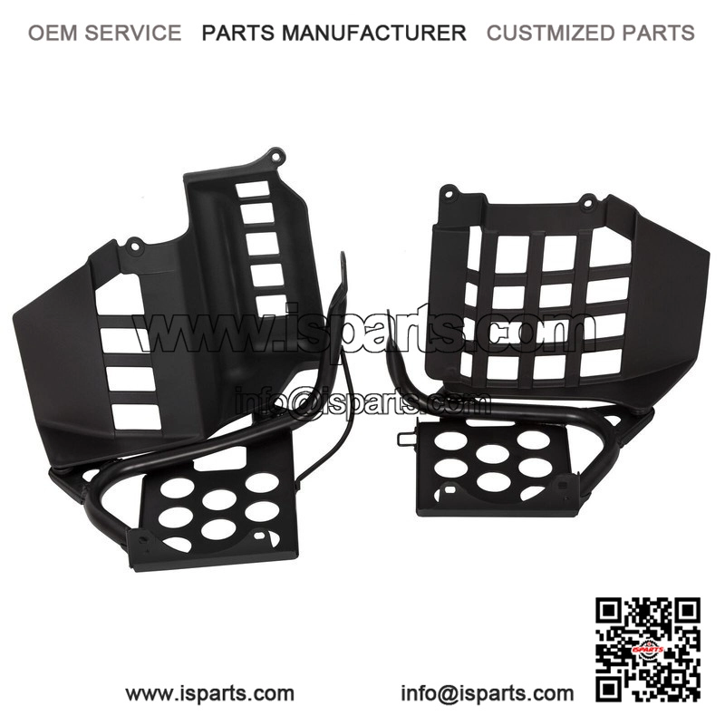 Black Heel Guard and Nerf Bar Plastic Pair for Yamaha Banshee 350