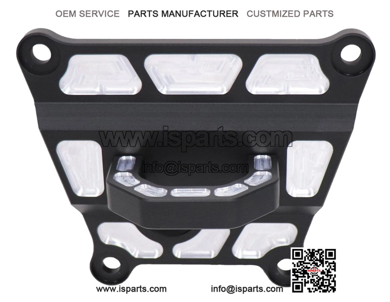 Black Rear Differential Plate with Tow Hook for Polaris RZR Turbo S