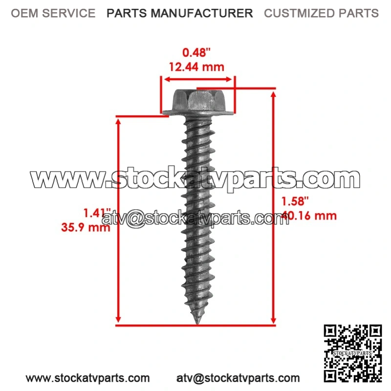Polaris Clutch Cover Mounting Screw M6x35 Qty 8 7519330 Screw Bolts - Image 2