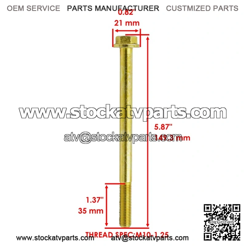 Polaris Ranger 500 2009-2013 / 800 2010-2017 / 900 2011-2014 / 7518562 Rear Knuckle Bolt - Image 3