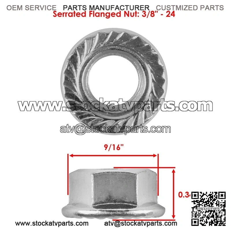Polaris Magnum 325 2x4 4x4 2000-2001 3/8" 8x Front Rear Studs & Flange Nuts - Image 2