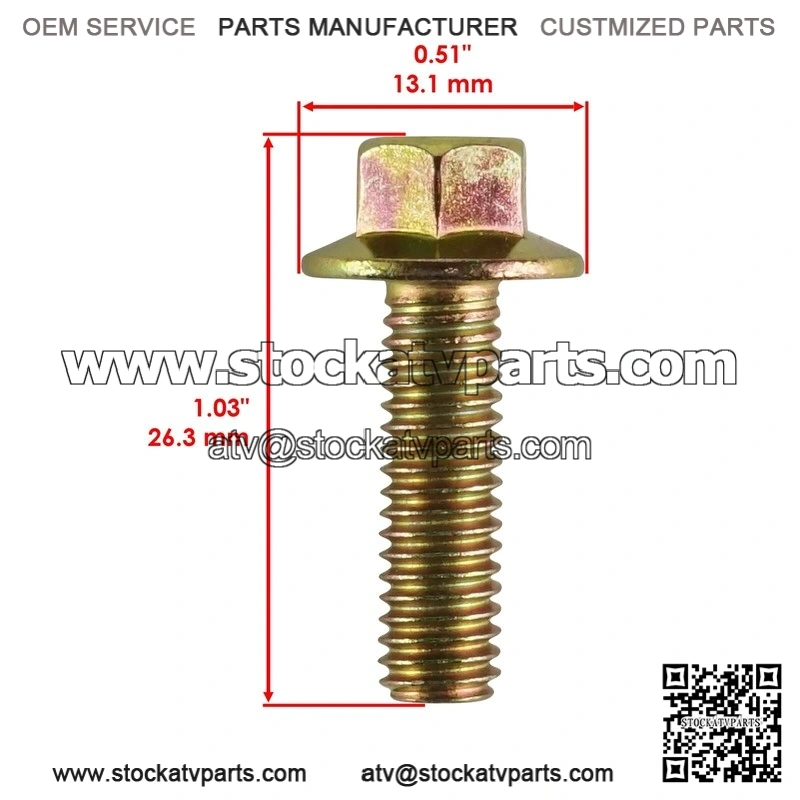 Polaris Sportsman XP 1000 2019 2020 2021 2022 Flanged Head Clutch Bolt M6x20 - Image 2
