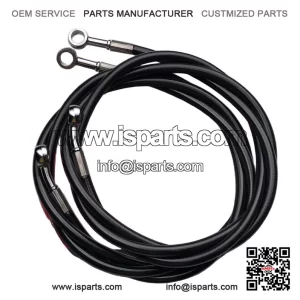 Universal 54 Inch 2 Line Front Brake Line Kit Black for ATV Quad Bike