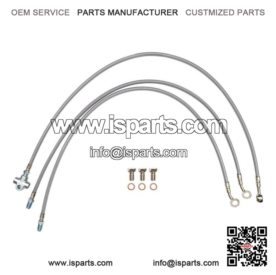 +2 Inch Braided Brake Line Kit for Honda TRX450 ATV