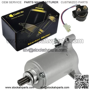 Starter Motor and Relay Solenoid for Yamaha Warrior 350 YFM350 (1987-2004)