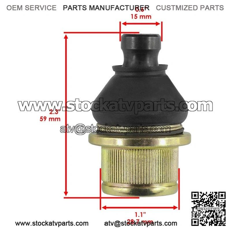 Arctic Cat 400 2X4 4X4 98-2010 / 0405-483 4 Ball Joints Upper and Lower Set - Image 2