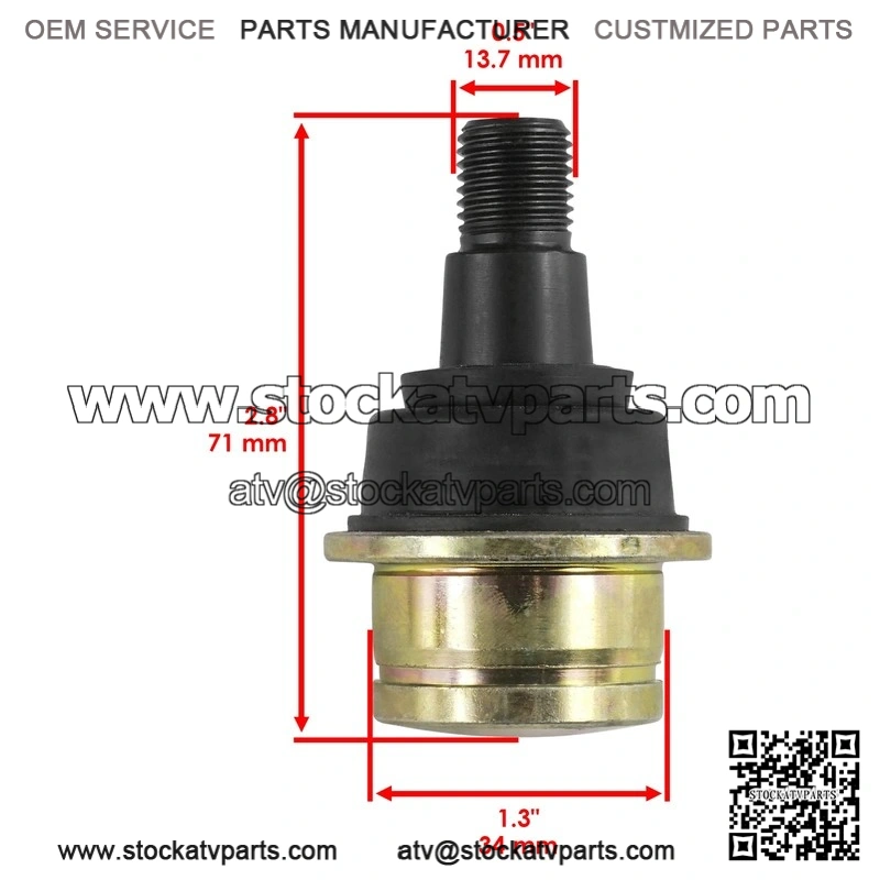 John Deere XUV835E XUV835M XUV835R AUC12838 Front Knuckle Lower Ball Joint - Image 2
