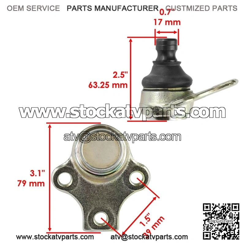 Can-Am Bombardier Outlander 400 XT HO 4X4 2003-2005 2 Lower Ball Joints - Image 2