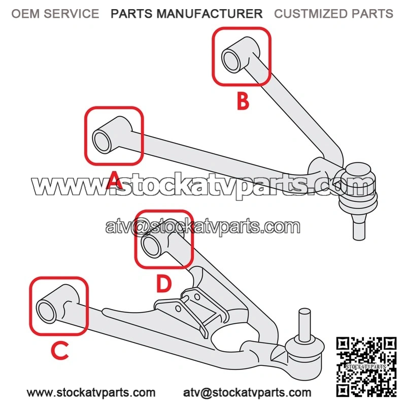 Can-Am Commander Max 1000 2014-2017 Front A-Arm Bushing Ball Joint Kit - Image 2
