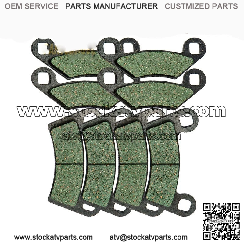 Front and Rear Brake Pads for Polaris RZR 800 S EFI (2008-2014) | Exact Fit for 2009, 2010, 2011, 2012, 2013 Models