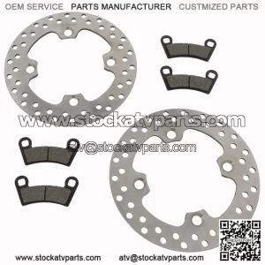 Brake rotors and pads for the Polaris RZR 570 2014 - 2021 front brakes
