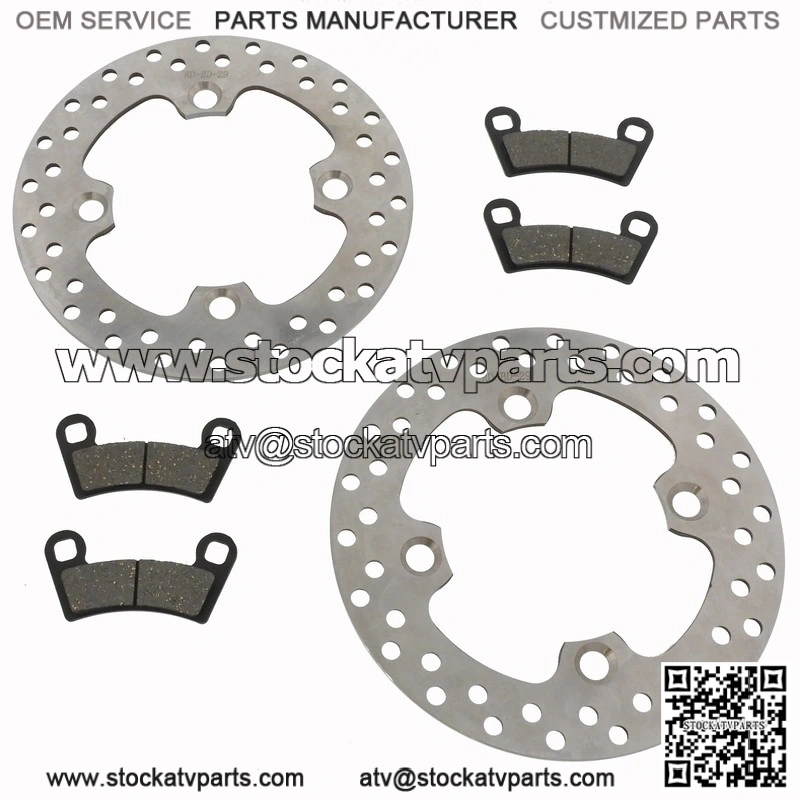 Brake rotors and pads for the Polaris RZR 570 2014 - 2021 front brakes