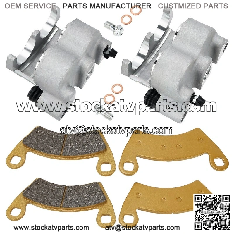 Front Brake Calipers and Pads Assembly for Polaris Ranger 700, XP 700, Crew (2008-2009) | Complete Caliper Kit