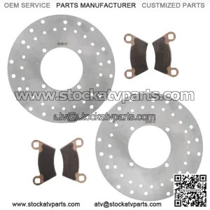 2006-2007 Polaris Ranger 700 6x6 EFI front brake rotors and MudRat brake pads