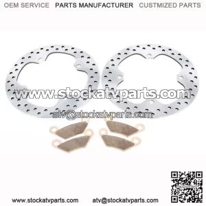 Front Brake Rotors and Brake Pads Kit for 2015-2017 Polaris Sportsman SP 850 Touring | Complete Front Brake Assembly