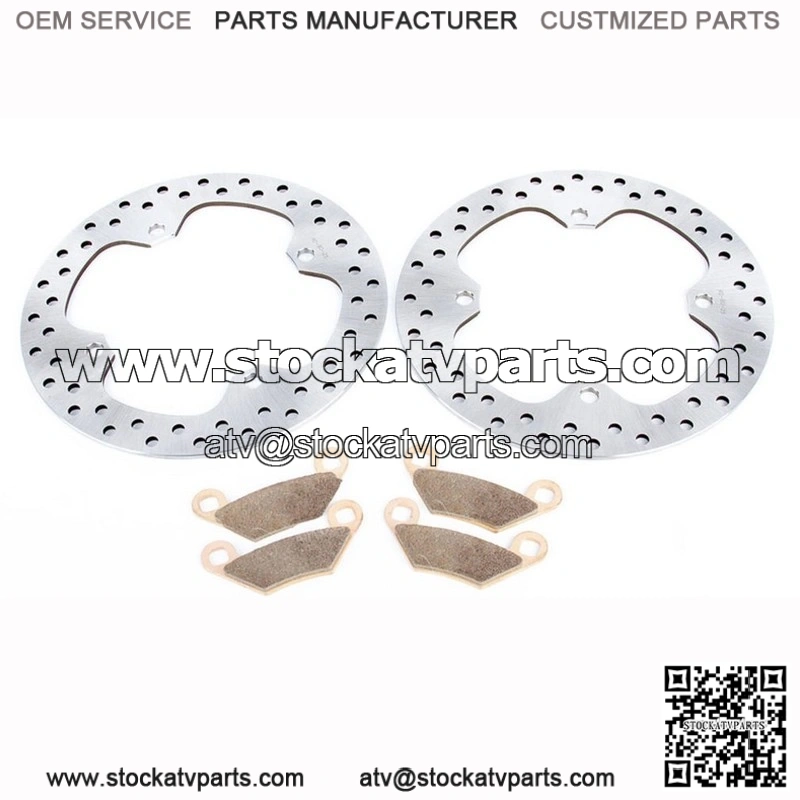 Front Brake Rotors and Brake Pads Kit for 2015-2017 Polaris Sportsman SP 850 Touring | Complete Front Brake Assembly
