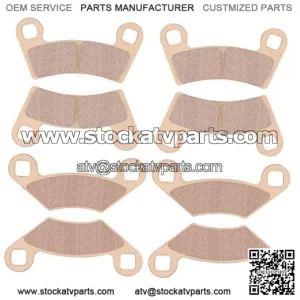 Front & Rear Brake Pads Sintered for Polaris RZR 570 2012-2019, Sintered-golden