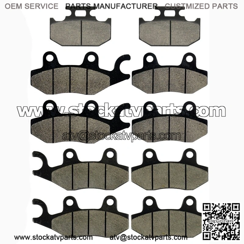 Front Rear And Middle Brake Pads for Rhino 700 YXR700F YXR 700F 2008-2013