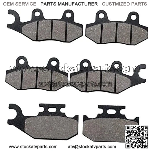 Brake Pads Front & Rear for Rhino 660 YXR660 4x4 2004-2007 Rhino 450