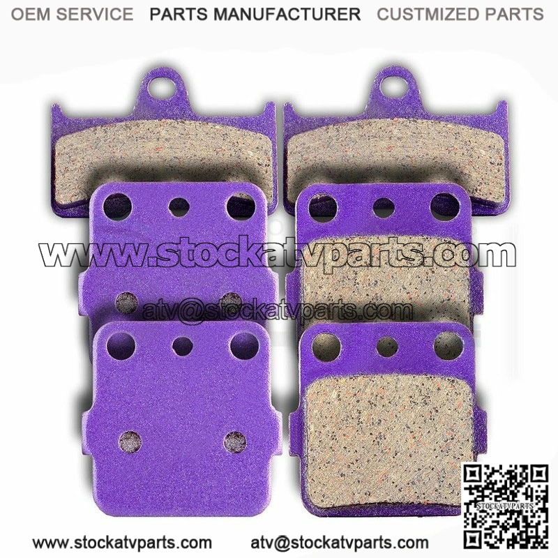 F+R Carbon fiber Brake Pads For Grizzly 660 YFM660F 4x4 2002-2004