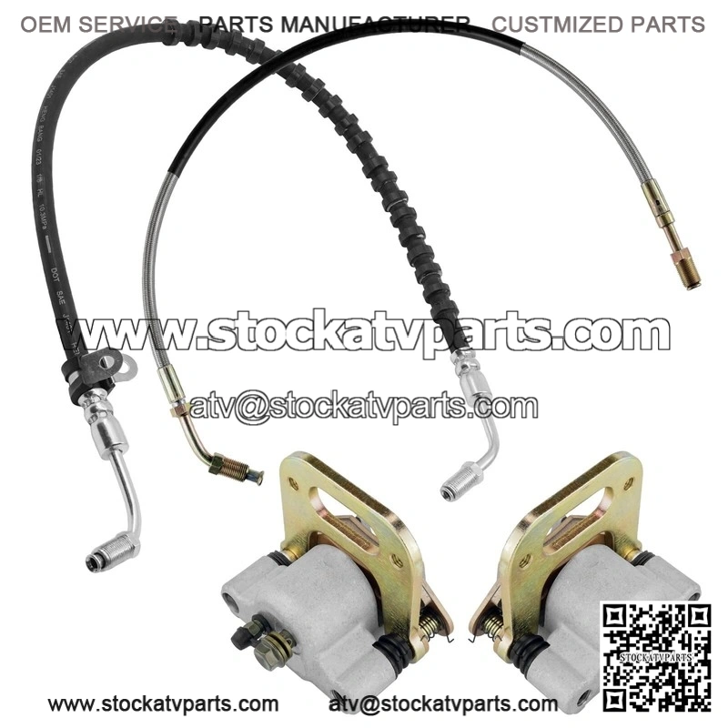 Front Right Left Brake Caliper w/ Pad & Line for Polaris Sportsman 500 1995-2001
