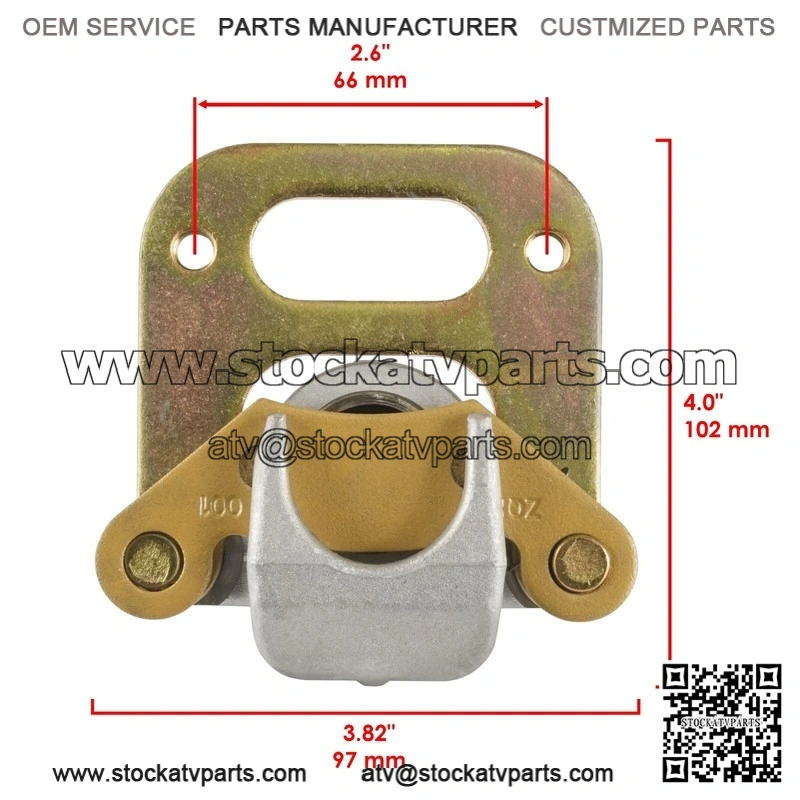 Front Right Left Brake Caliper w/ Pad & Line for Polaris Sportsman 500 1995-2001 - Image 2