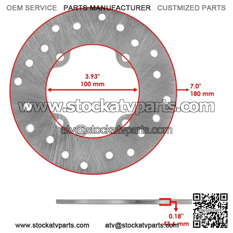 For Can-Am Outlander 800R / MAX 800R 2006-2008 Rear Brake Disc Rotor W/ Caliper - Image 2