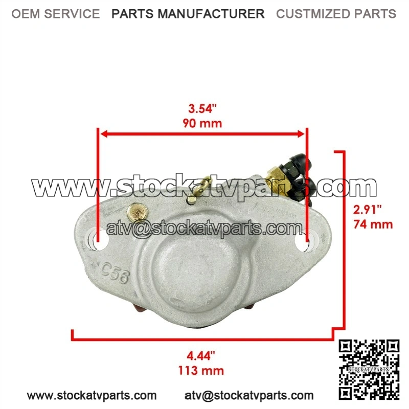 Rear Brake Caliper Pads Fluid Reservoir for Polaris Predator 500 LE 2003-2007 - Image 3