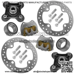 For Polaris RZR XP 1000 2014-17 Rear Left&Right Brake Caliper & Disc w/Wheel Hub