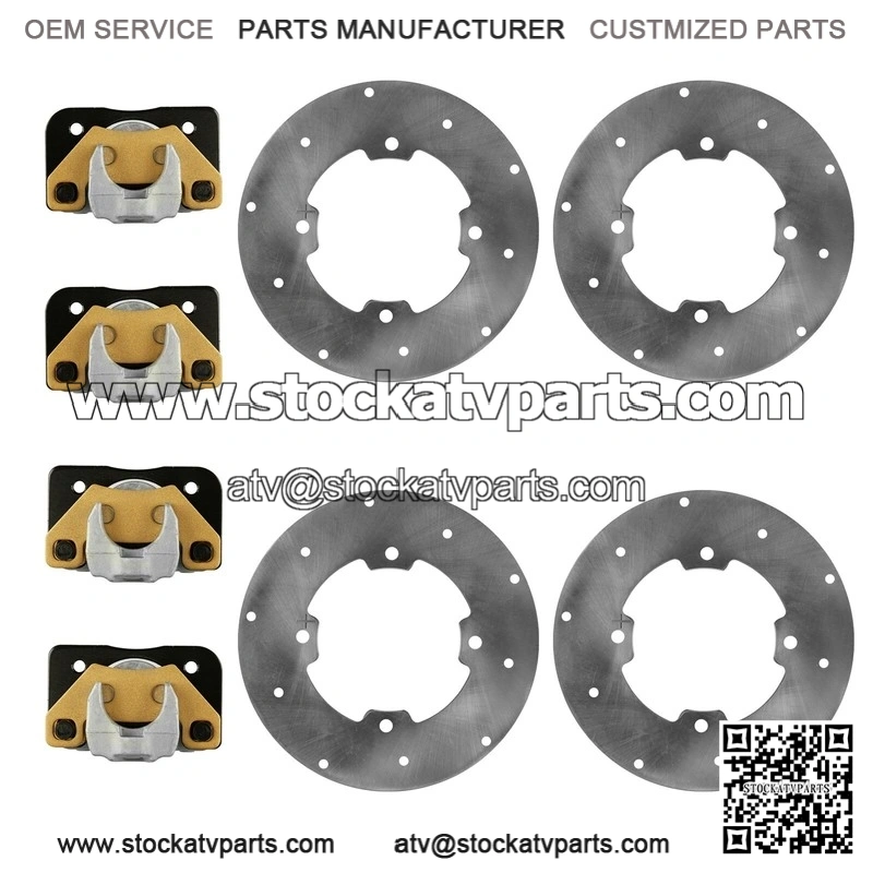 For Arctic Cat Wildcat 1000 2013 Front Left & Right Rear Brake Disc w/Calipers - Image 3