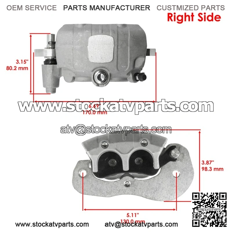 Right Front Brake Caliper for Can Am Defender HD5 2017 / Defender HD10 HD8 17-18 - Image 2