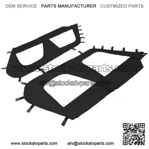 For 2012-2022 Kawasaki Teryx4 4-Seat UTV Models ?C NEW BLACK+CLEAR Soft Upper Doors.